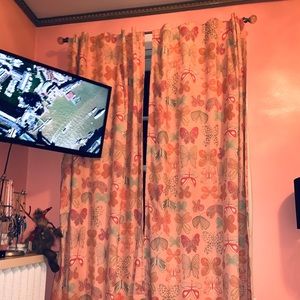 black out butterfly curtains